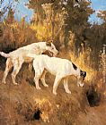 Arthur Wardle Canvas Paintings - Terriers On The Scent